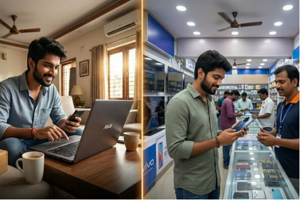 Online vs store: where should you buy electronics in Mancherial? 