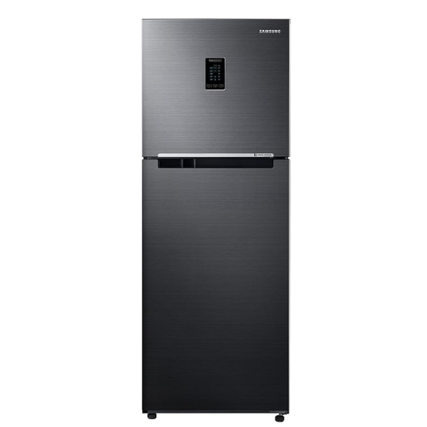 Samsung 301L 2 Star Inverter Frost-Free Convertible 5 In 1 Double Door Refrigerator Appliance (RT34C4522BX/HL,Luxe Black 2023 Model)