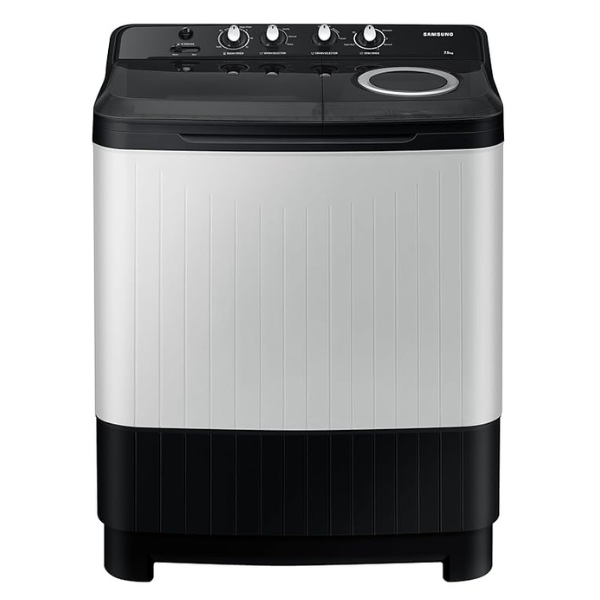 Samsung 7.5 kg, 5 Star, Semi-Automatic Top Load Washing Machine (WT75C3200GG/TL, Air Turbo Drying, Light Gray)