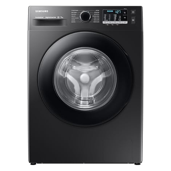 Samsung 9 kg, Hygiene Steam with Inbuilt Heater, Digital Inverter, Fully-Automatic Front Load Washing Machine (WW90TA046AB1TL, BLACK CAVIAR)