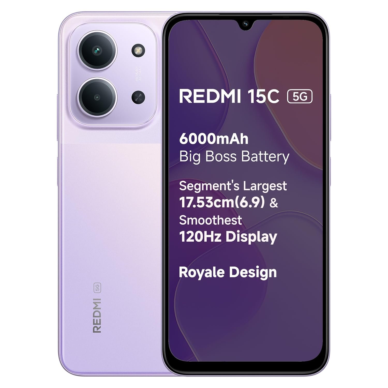 REDMI  15C 5G (4+128 PURPLE, BLUE,BLACK )
