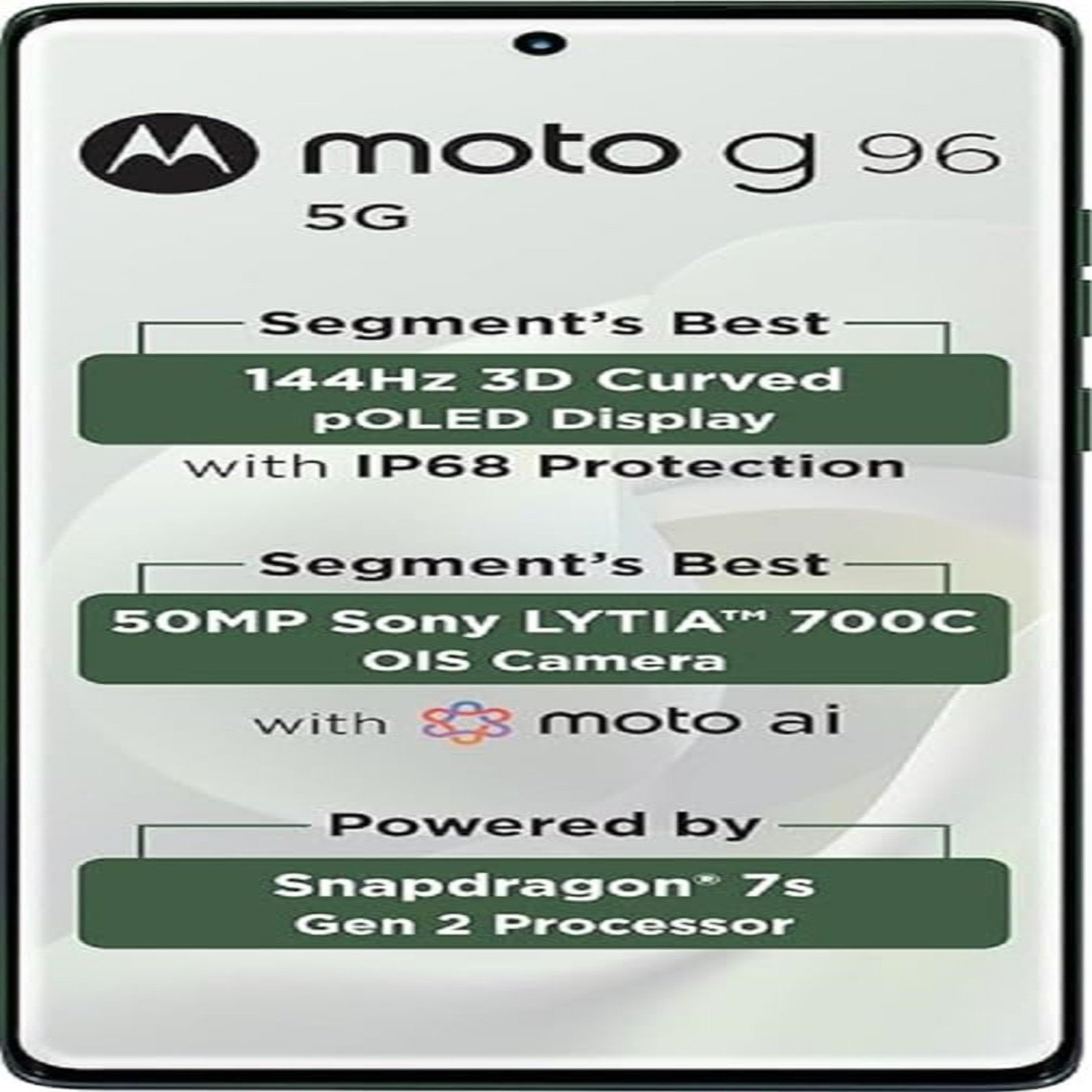 MOTO G96 5G ( 8+256 BLUE, ORCHID,PASTURES )